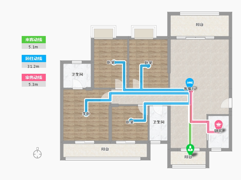 广西壮族自治区-南宁市-吉祥凤景湾-110.00-户型库-动静线