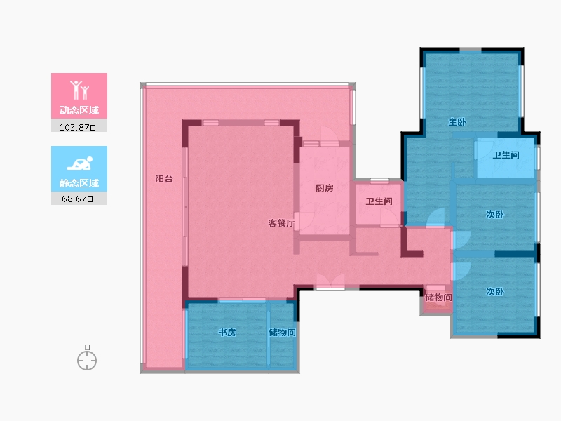 四川省-雅安市-蜀天君临-176.00-户型库-动静分区