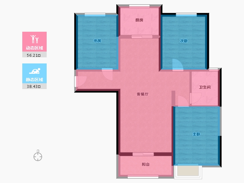 河北省-石家庄市-维多利亚四期-90.00-户型库-动静分区