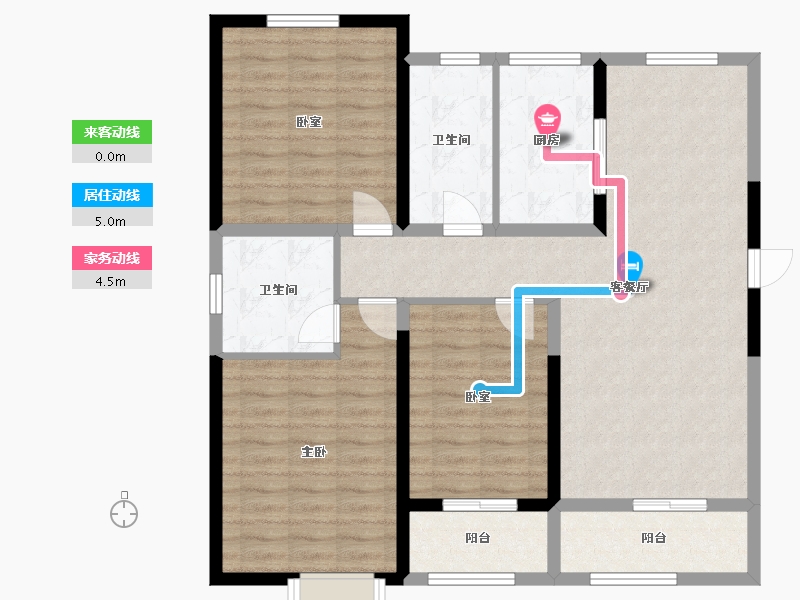 山东省-德州市-嘉诚东郡-A区-105.00-户型库-动静线