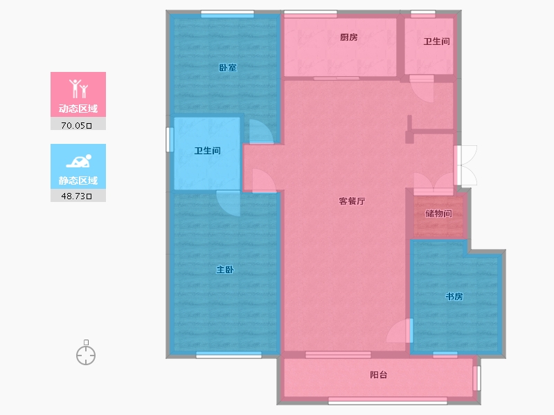 北京-北京市-城建万科城-89.00-户型库-动静分区