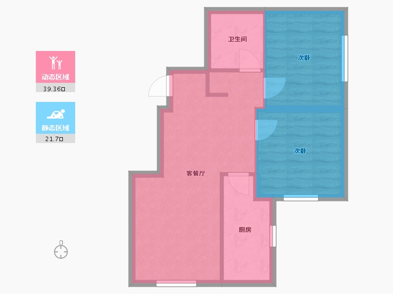 北京-北京市-万橡悦府二期-54.70-户型库-动静分区