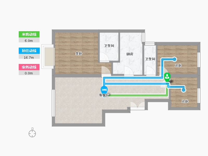 北京-北京市-燕西华府-75.00-户型库-动静线