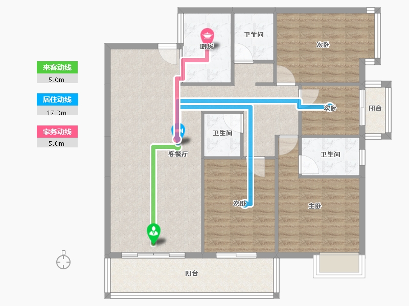 广西壮族自治区-桂林市-南溪公园学府-110.91-户型库-动静线