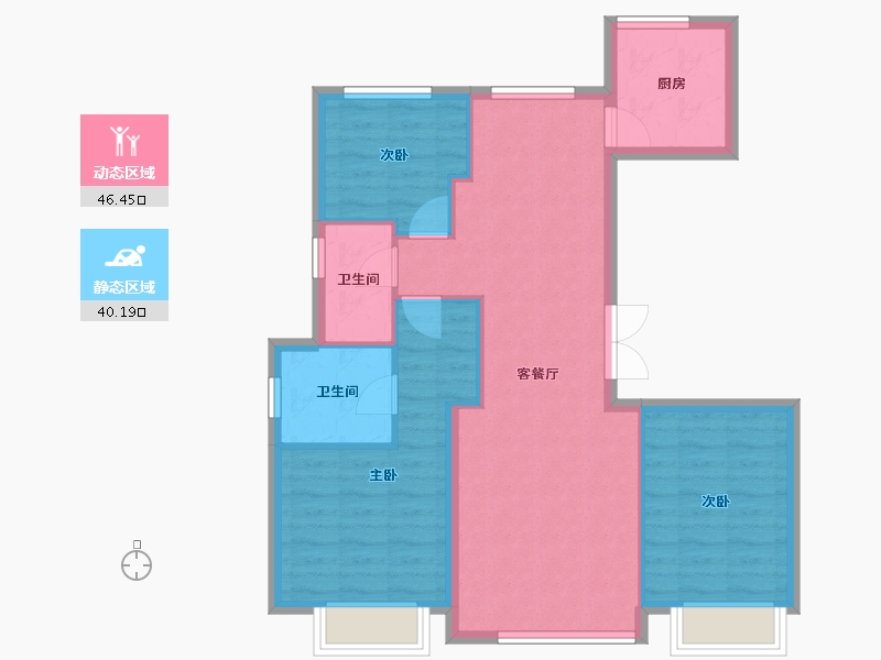 河北省-秦皇岛市-中冶德贤华府-77.92-户型库-动静分区