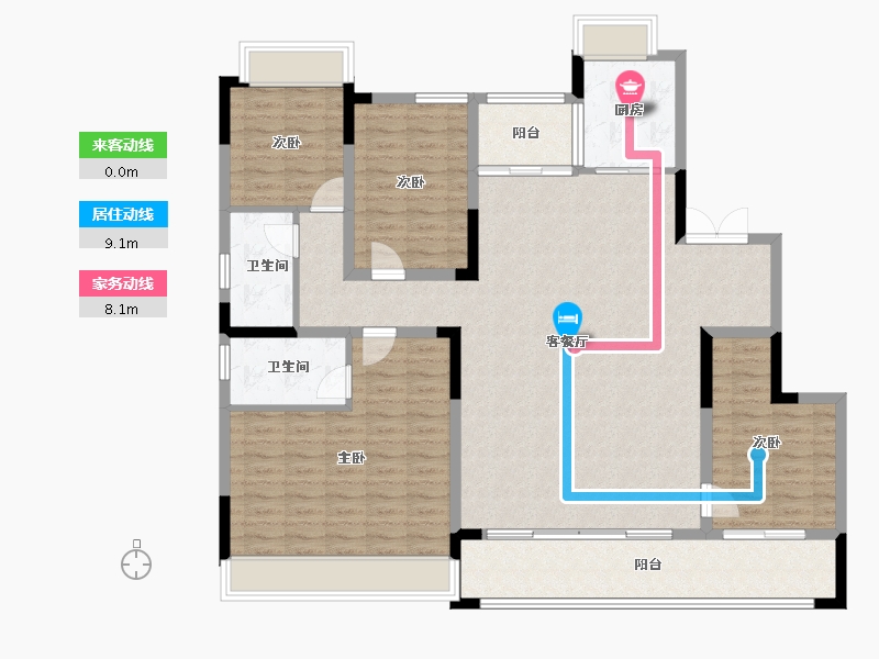 湖南省-长沙市-建发玖洲和玺-141.22-户型库-动静线