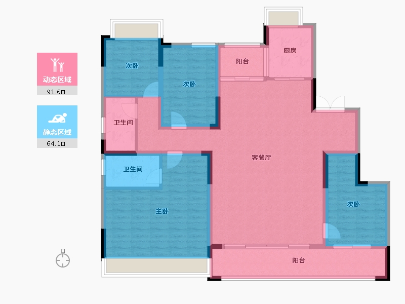 湖南省-长沙市-建发玖洲和玺-141.22-户型库-动静分区