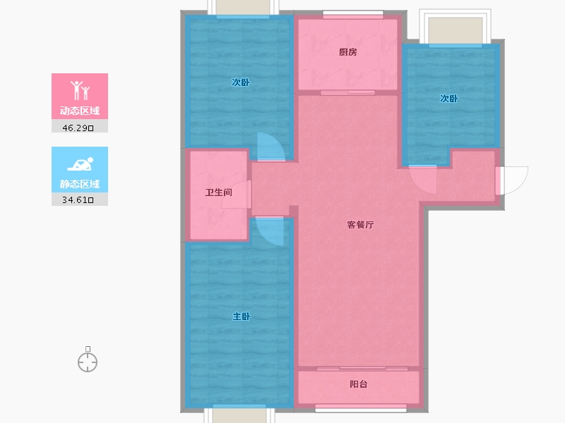 河北省-保定市-鹏渤印象城-88.00-户型库-动静分区