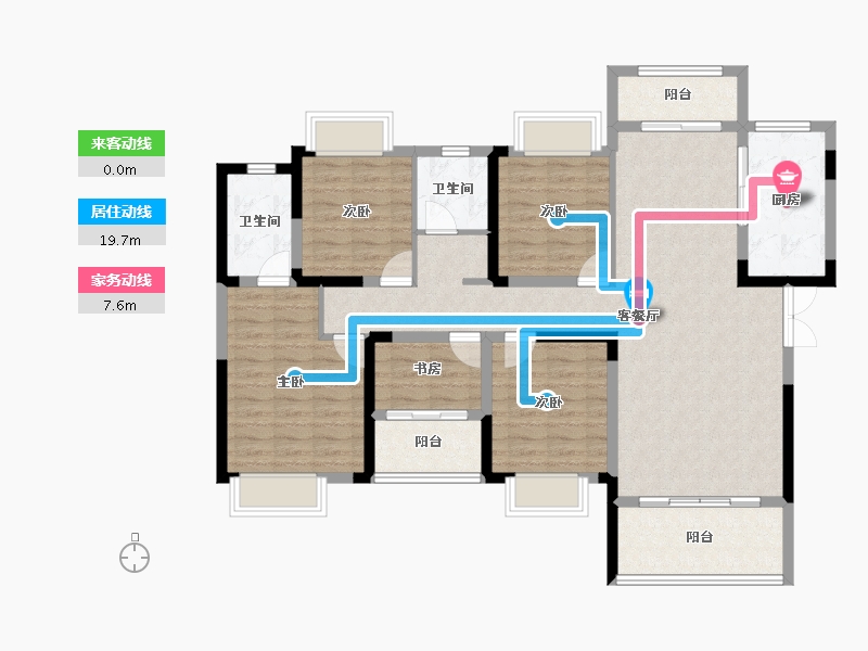 湖南省-长沙市-国欣向荣府-119.50-户型库-动静线