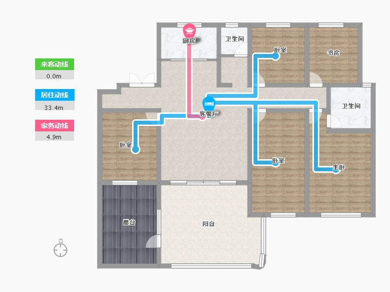 山东省-菏泽市-福润堂-166.00-户型库-动静线