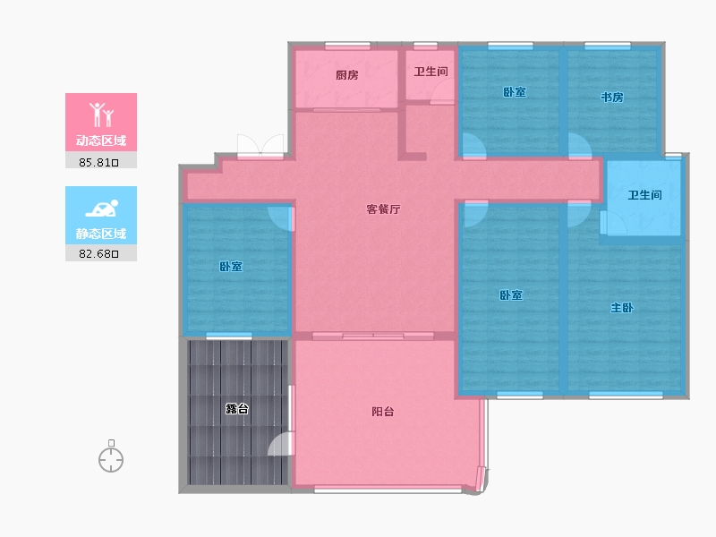 山东省-菏泽市-福润堂-166.00-户型库-动静分区