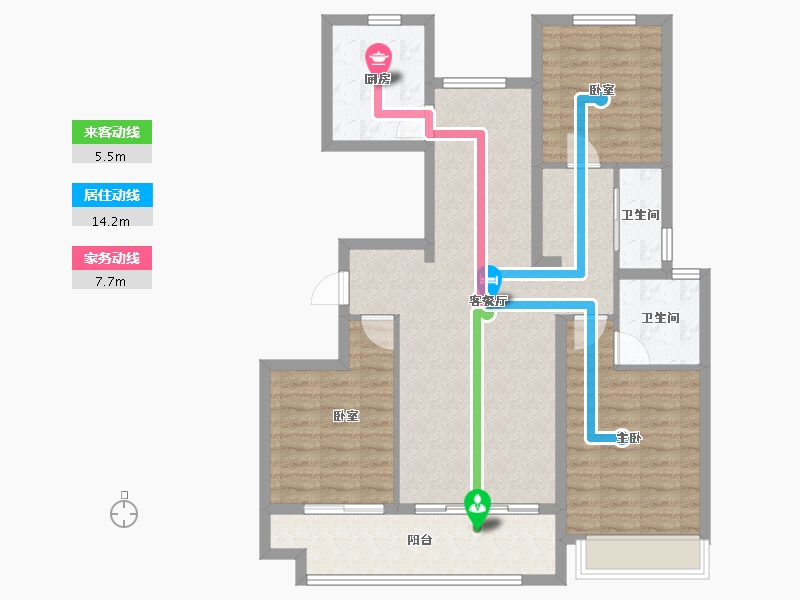 山东省-菏泽市-佳和桃李春风-101.00-户型库-动静线