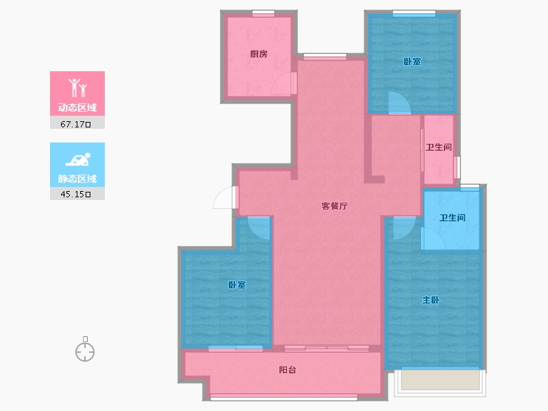 山东省-菏泽市-佳和桃李春风-101.00-户型库-动静分区