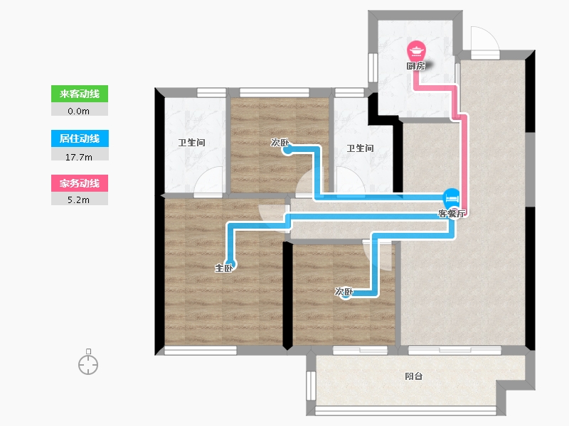 福建省-福州市-保利阅江台-71.20-户型库-动静线