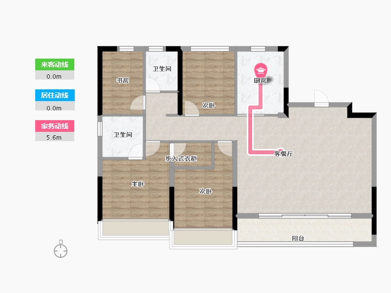 浙江省-湖州市-绿城晓园-111.20-户型库-动静线