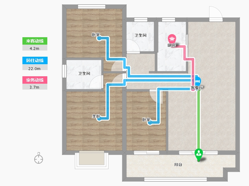 安徽省-合肥市-保利紫云-84.05-户型库-动静线