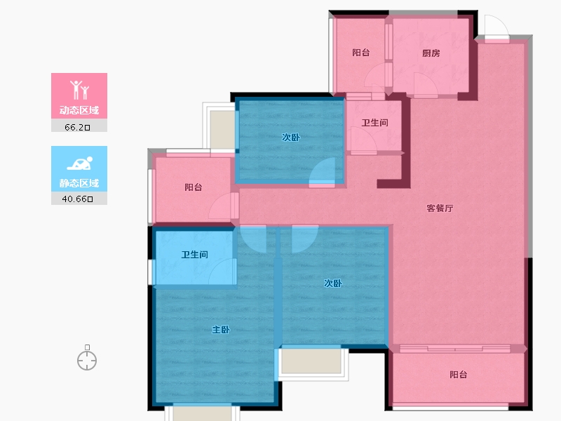 湖南省-长沙市-国欣向荣府-94.77-户型库-动静分区