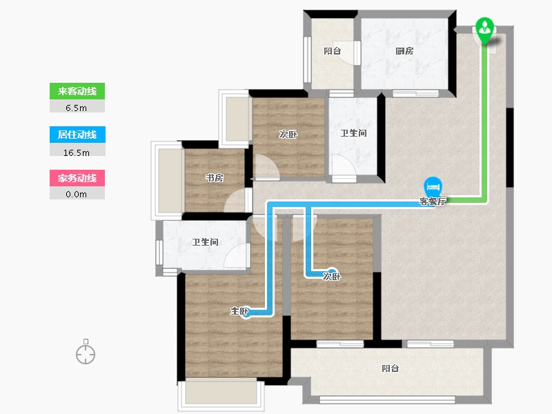 广东省-湛江市-华邦·玥珑湾-100.95-户型库-动静线