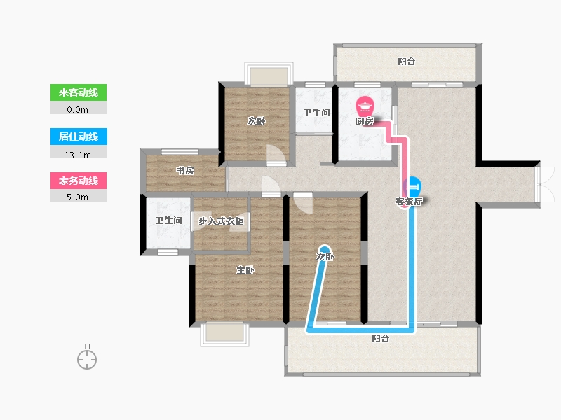 湖南省-永州市-金盘蓝山城-146.00-户型库-动静线