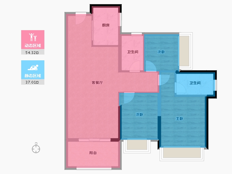 广东省-惠州市-星河臻誉府-81.60-户型库-动静分区