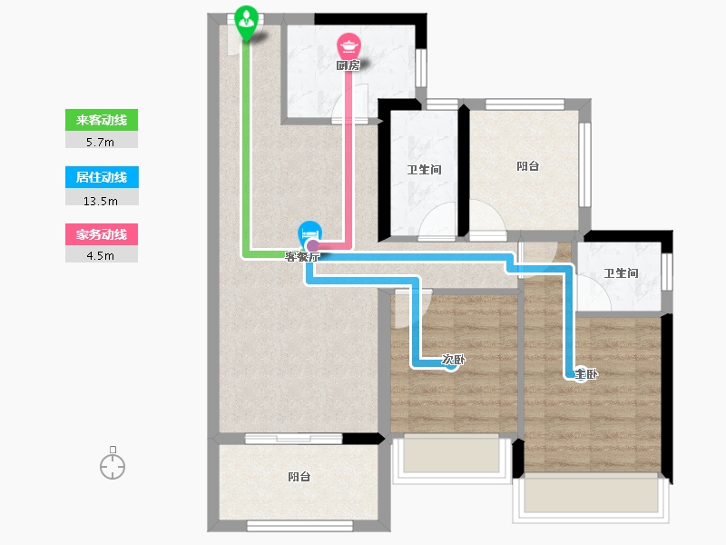 广东省-惠州市-康桥悦蓉园-71.20-户型库-动静线