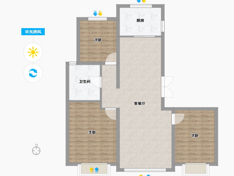 河北省-秦皇岛市-中冶德贤华府-92.80-户型库-采光通风