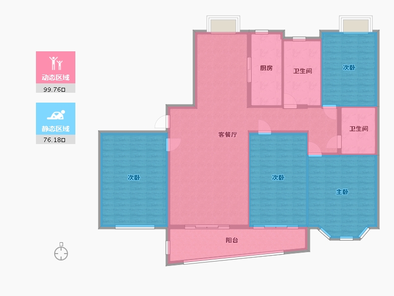 浙江省-杭州市-众安国泰花园-190.00-户型库-动静分区