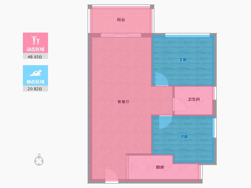 广西壮族自治区-桂林市-南溪公园学府-63.53-户型库-动静分区