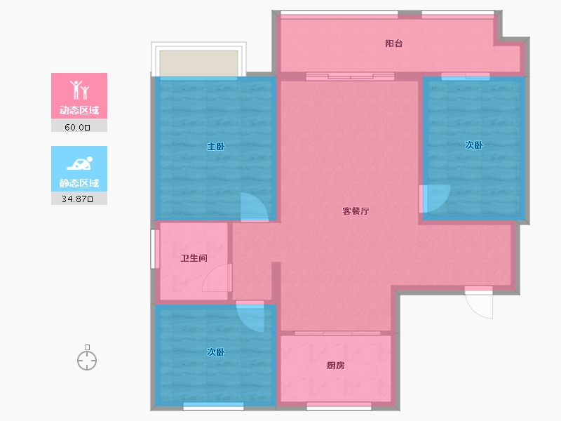 山东省-日照市-水悦华庭-85.00-户型库-动静分区