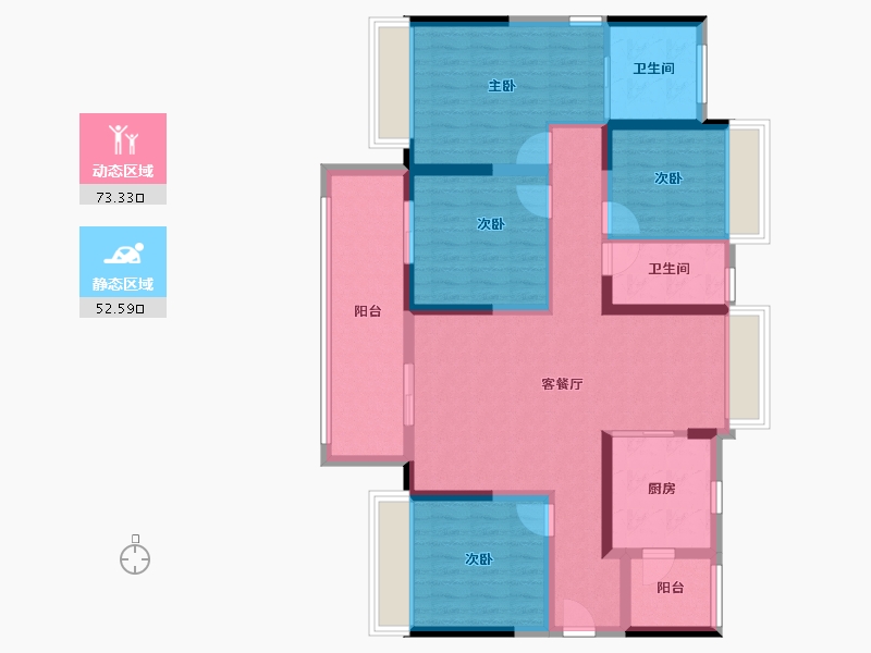 广东省-湛江市-华邦·玥珑湾-111.92-户型库-动静分区