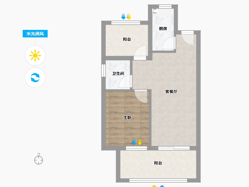 湖北省-恩施土家族苗族自治州-楚天都市半城伴山-50.30-户型库-采光通风