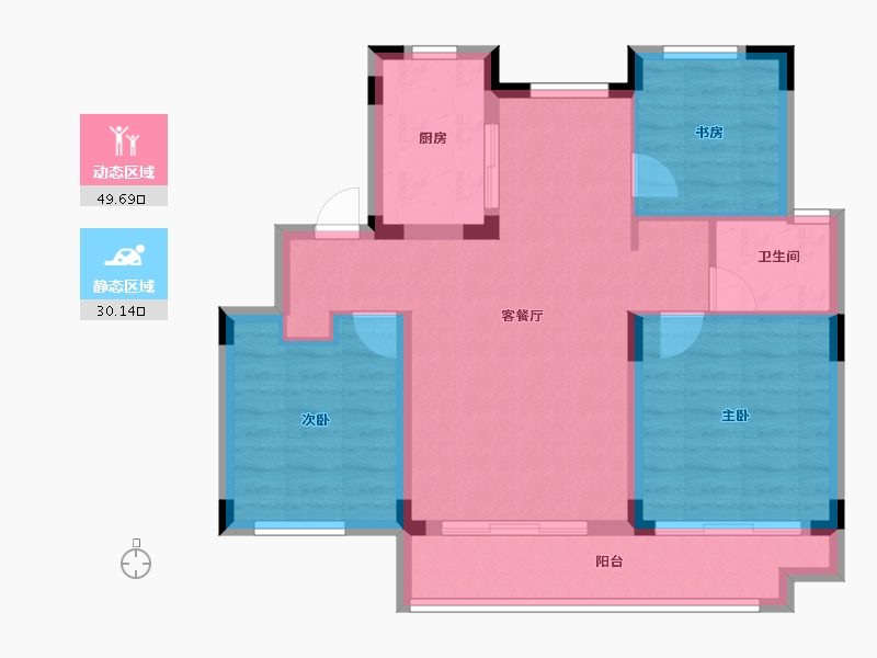 浙江省-湖州市-爱家霖溪谷-71.20-户型库-动静分区