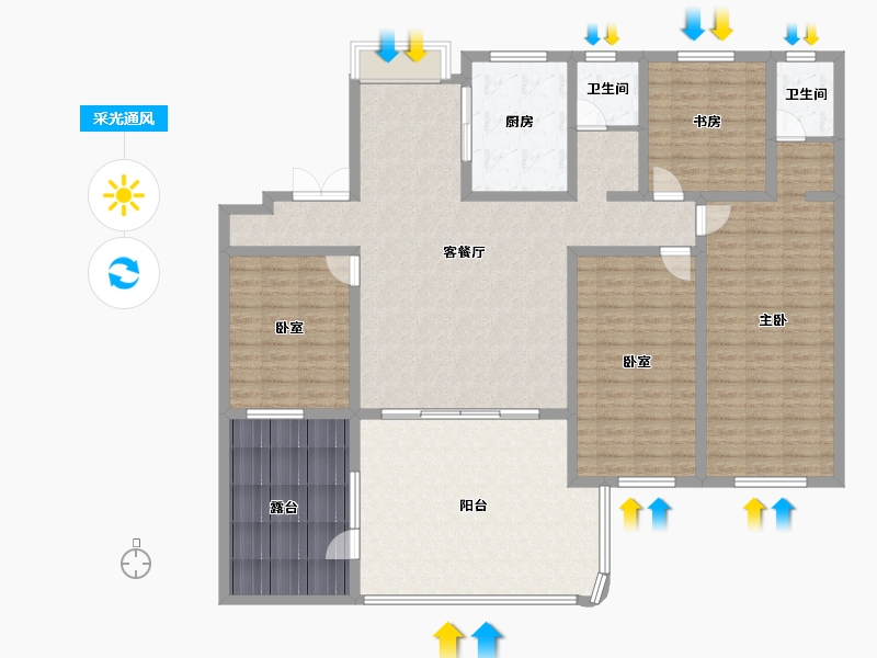 山东省-菏泽市-福润堂-168.80-户型库-采光通风