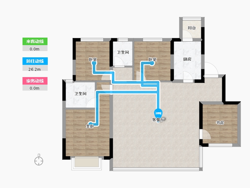 四川省-成都市-华润置地时代嘉玺-108.67-户型库-动静线