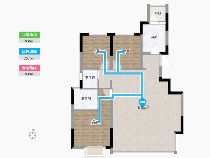 四川省-成都市-华润置地时代嘉玺-91.82-户型库-动静线