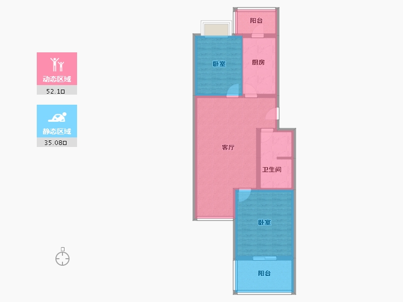 北京-北京市-新华联家园-南区-83.29-户型库-动静分区