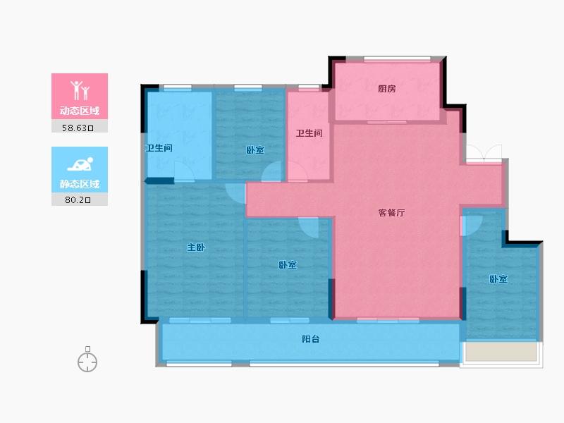 浙江省-湖州市-绿城春月锦庐-126.40-户型库-动静分区