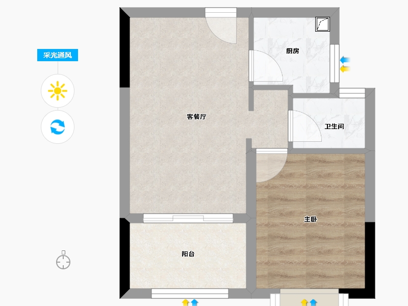 湖北省-恩施土家族苗族自治州-绿葱坡一号院-37.33-户型库-采光通风