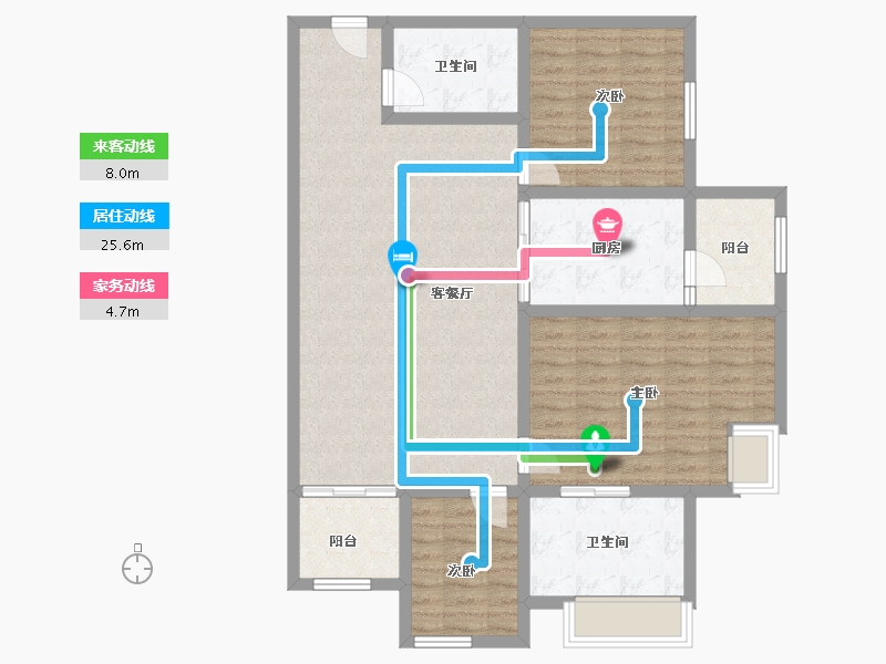 上海-上海市-泗泾绿中海-107.51-户型库-动静线