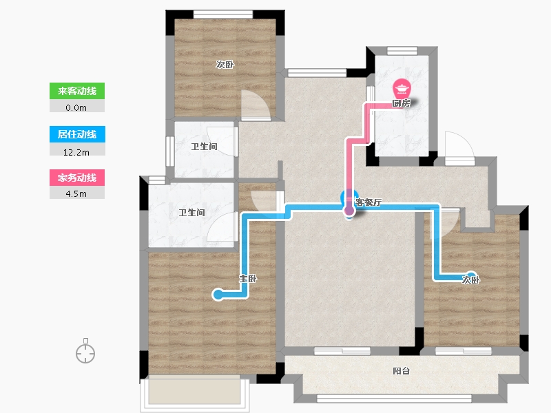 浙江省-湖州市-爱家霖溪谷-84.80-户型库-动静线