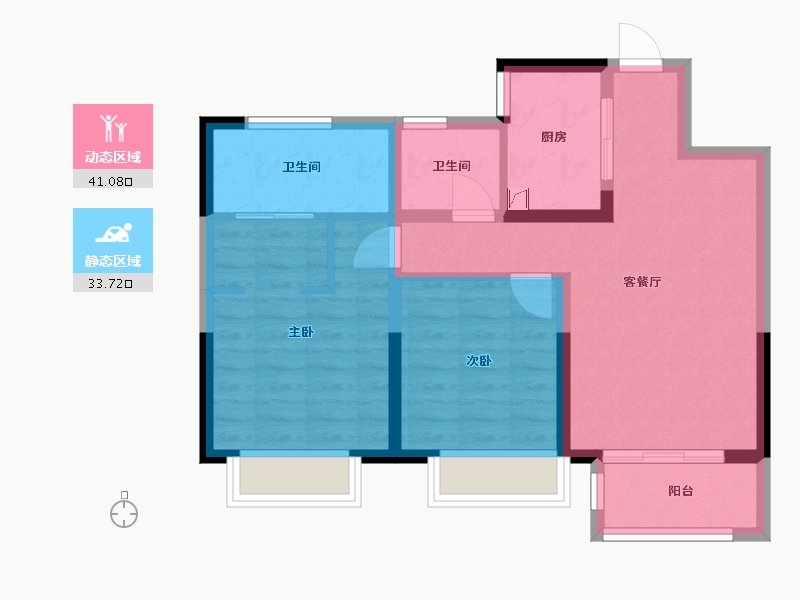 陕西省-咸阳市-绿地地-66.00-户型库-动静分区