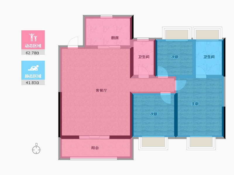 上海-上海市-中建御湖澜庭-93.16-户型库-动静分区