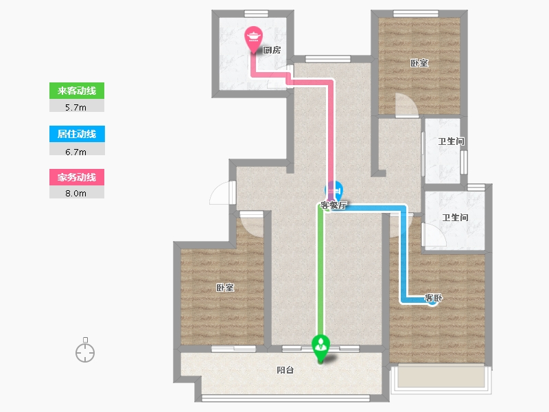 山东省-菏泽市-佳和桃李春风-104.00-户型库-动静线