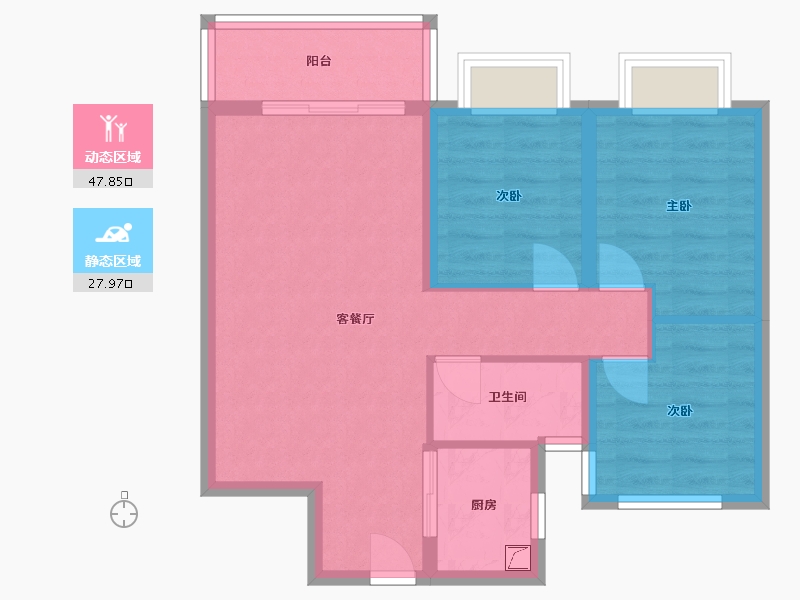 江西省-抚州市-硕丰壹方城-72.00-户型库-动静分区