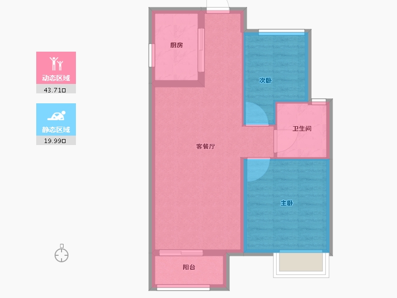 浙江省-舟山市-都会之光-57.00-户型库-动静分区