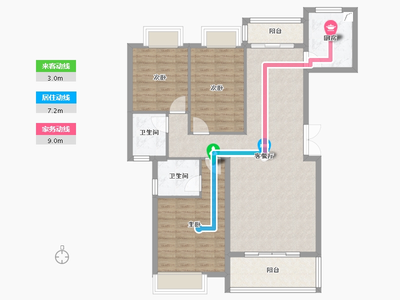 江西省-赣州市-王府景小区-104.48-户型库-动静线