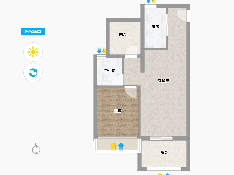 湖北省-恩施土家族苗族自治州-楚天都市半城伴山-48.45-户型库-采光通风