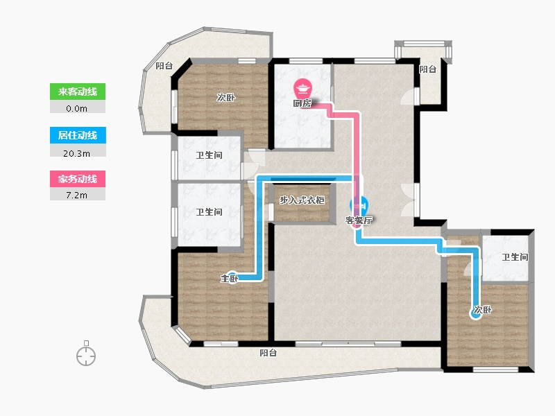 江苏省-泰州市-天禄湖花园-168.00-户型库-动静线