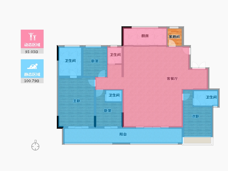 浙江省-湖州市-绿城春月锦庐-181.60-户型库-动静分区