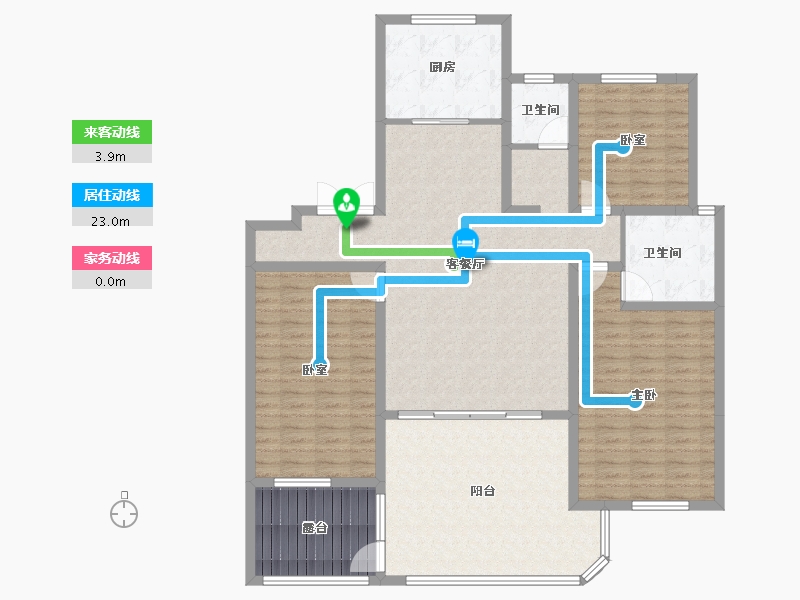 山东省-菏泽市-福润堂-143.00-户型库-动静线